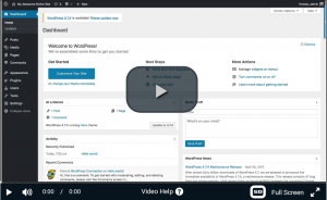 Video showing how to build a WordPress website in 5 minutes